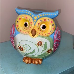 Colorful wooden owl